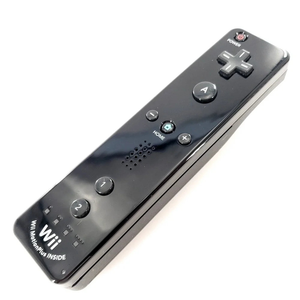 Genuine Nintendo Wii MotionPlus Controller RVL-036 Black w/ Nunchuk Tested Works